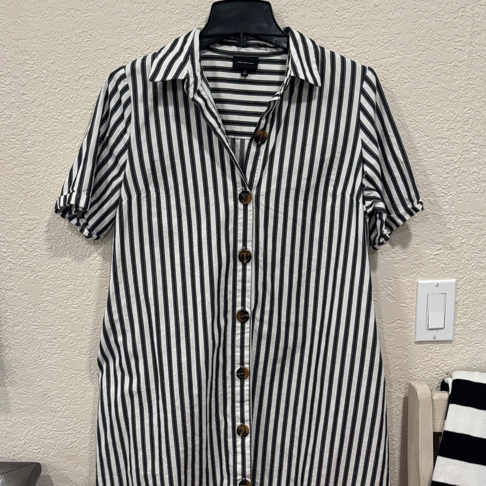 Black and White Striped women Shirt